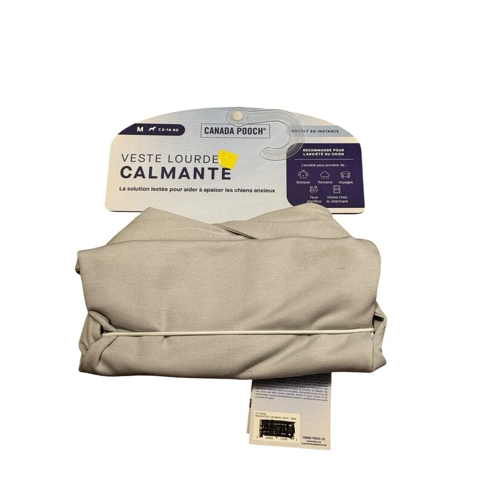 Canada Pooch‎ Calming Vest Weighted Dog Anxiety Gray M 16-31lb